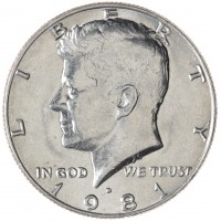 США 50 центов 1981 Kennedy Half Dollar D