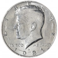 США 50 центов 1981 Kennedy Half Dollar Р