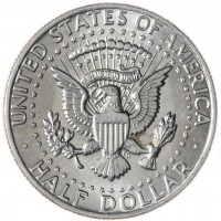 США 50 центов 1973 Kennedy Half Dollar без обозначения двора
