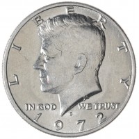 США 50 центов 1972 Kennedy Half Dollar D
