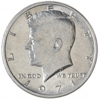 Монета США 50 центов 1971 Kennedy Half Dollar без обозначения двора