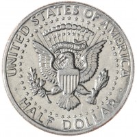 США 50 центов 1971 Kennedy Half Dollar без обозначения двора