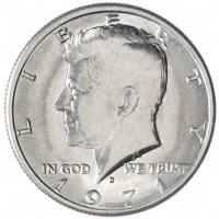 Монета США 50 центов 1971 Kennedy Half Dollar D