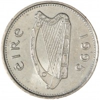 Монета Ирландия 10 пенсов 1995