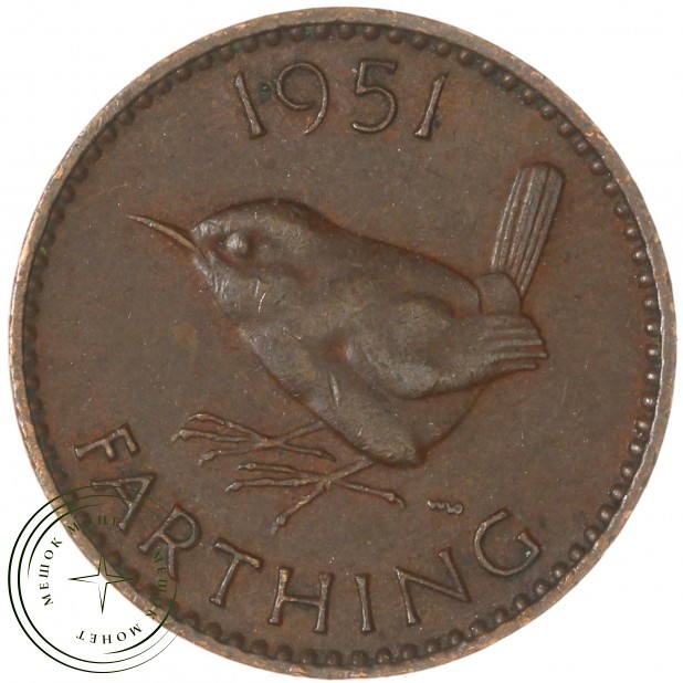 Великобритания 1 фартинг 1951 — 937045471