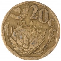 Монета ЮАР 20 центов 1994