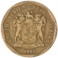 Монета ЮАР 20 центов 1994
