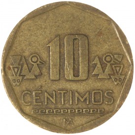 Монета Перу 10 сентимо 2005
