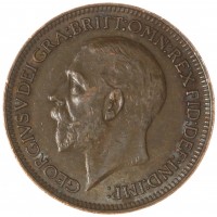 Монета Великобритания 1 фартинг 1936