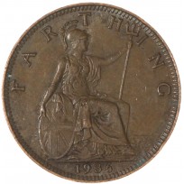 Монета Великобритания 1 фартинг 1936