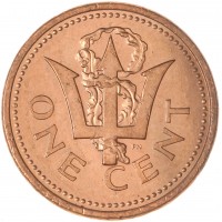 Монета Барбадос 1 цент 2003