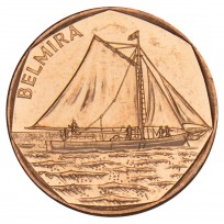 Монета Кабо-Верде 5 эскудо 1994 Belmira (Корабли)