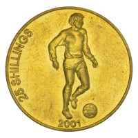 Сомали 25 шиллингов 2001 Футболист
