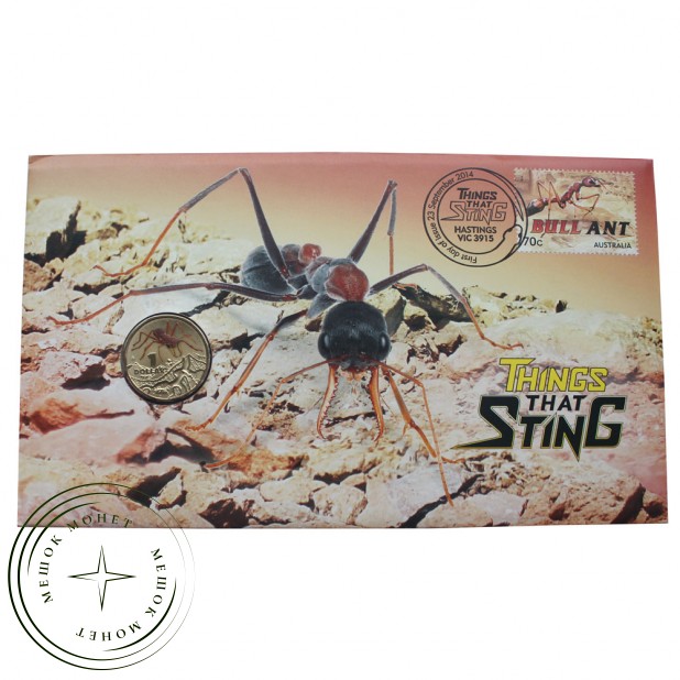 Австралия 1 доллар 2014 Красный муравей-бульдог (Буклет)