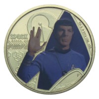 Монета Тувалу 1 доллар 2016 50 лет Звёздному Пути - Спок