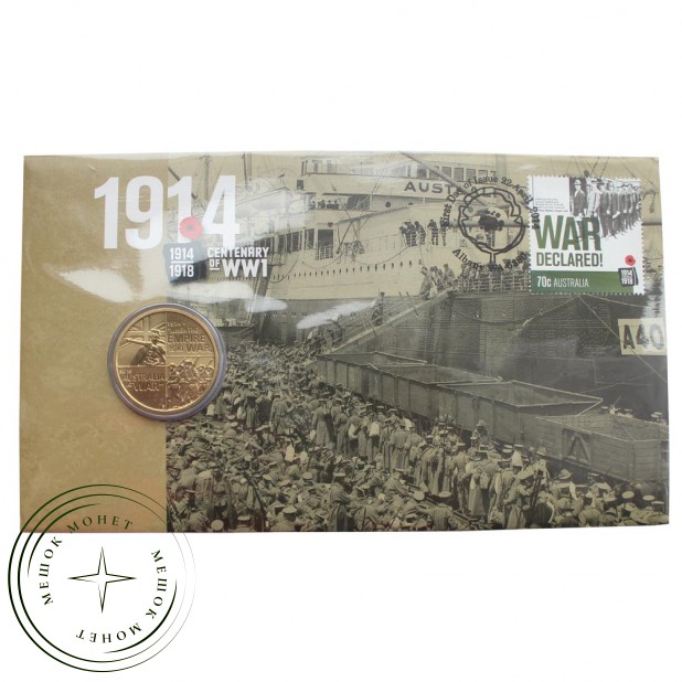 Австралия 1 доллар 2014 100 лет со дня начала первой мировой войны (Буклет)