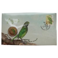 Тувалу 1 доллар 2013 Зелёная птица-кошка (Австралийские Водяные Птицы) в буклете