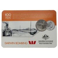Австралия 20 центов 2016 Бомбардировка Дарвина (От АНЗАК до Афганистана)