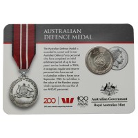 Монета Австралия 20 центов 2017 Медаль министерства обороны (Медали почёта)