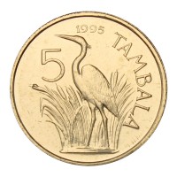 Монета Малави 5 тамбал 1995