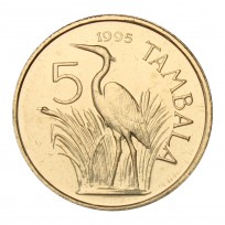 Монета Малави 5 тамбал 1995