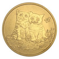 Монета Тувалу 1 доллар 2015 Котята