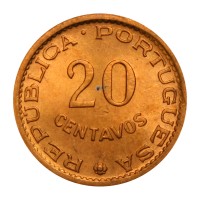 Монета Сан-Томе и Принсипи 20 сентаво 1971