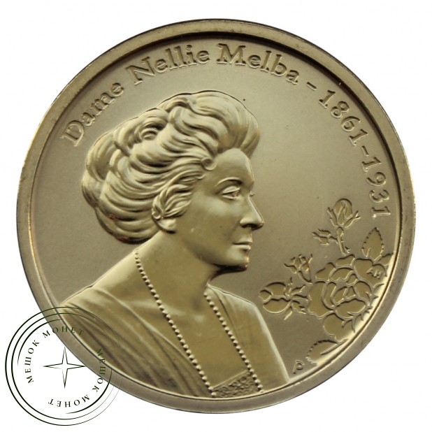 Австралия 1 доллар 2011 150 лет со дня рождения Нелли Мельбы