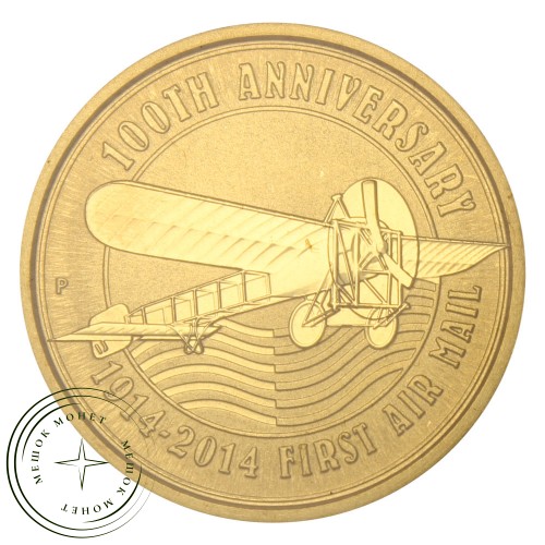 Тувалу 1 доллар 2014 100-летие Авиапочты — 93702155
