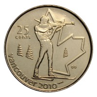Канада 25 центов 2007 Биатлон (Олимпийские игры в Ванкувере)