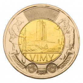 Монета Канада 2 доллара 2017 100 лет битве при Вими
