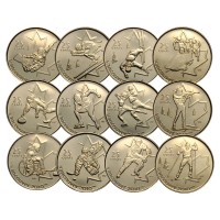 Канада Набор 25 центов 2007-2009 Олимпийские игры в Ванкувере (12 монет)