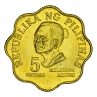 Филиппины 5 сентимо 1975