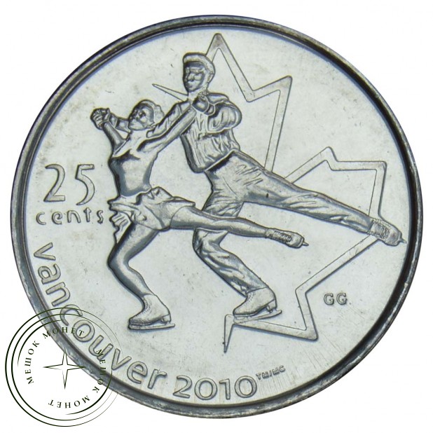 Канада 25 центов 2008 Фигурное катание