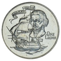 Монета Гибралтар 1 крона 1980 175 лет со дня смерти Горацио Нельсона