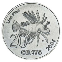 Кокосовые острова 20 центов 2004