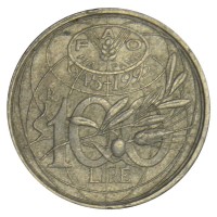 Монета Италия 100 лир 1995 ФАО