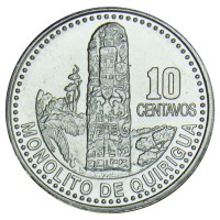 Монета Гватемала 10 сентаво 2008
