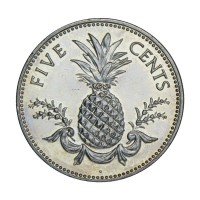 Монета Багамские острова 5 центов 2005