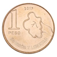 Монета Аргентина 1 песо 2017