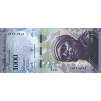 Банкнота Венесуэла 1000 боливар 2017