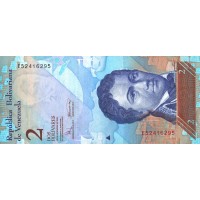 Банкнота Венесуэла 2 боливара 2012