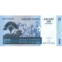 Банкнота Мадагаскар 100 ариари 2004