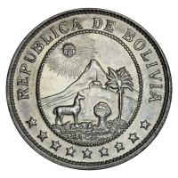 Монета Боливия 50 сентаво 1939