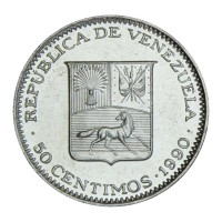 Монета Венесуэла 50 сентимо 1990