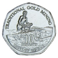 Монета Гайана 10 долларов 2011