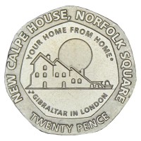 Гибралтар 20 пенсов 2018 Новый Гибралтарский дом на площади Норфолк в Лондоне