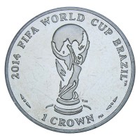 Остров Мэн 1 крона 2012 Чемпионат мира по футболу 2014 в Бразилии