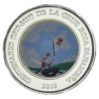 Монета Панама 1 бальбоа 2018 100 лет Красному кресту