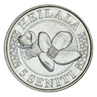 Монета Тонга 5 сенити 2015